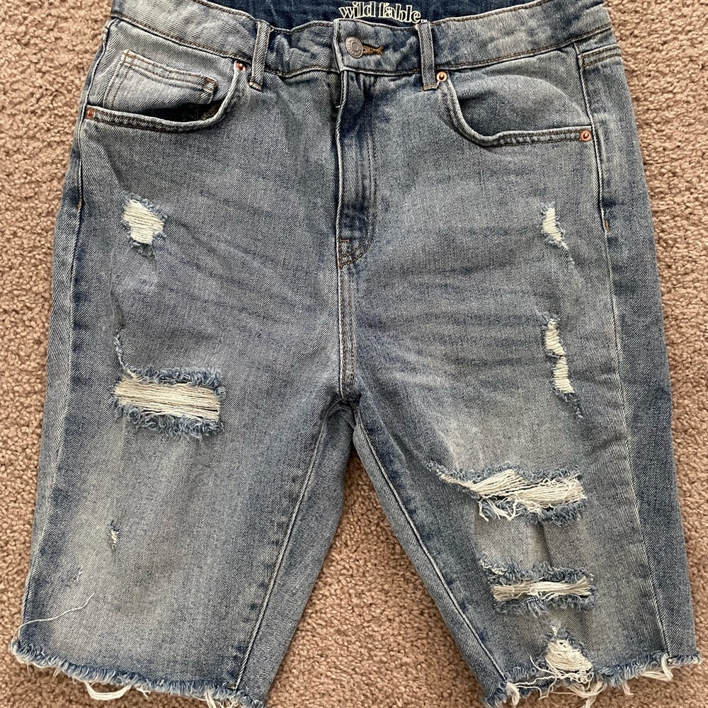 High Rise Bike Jean shorts